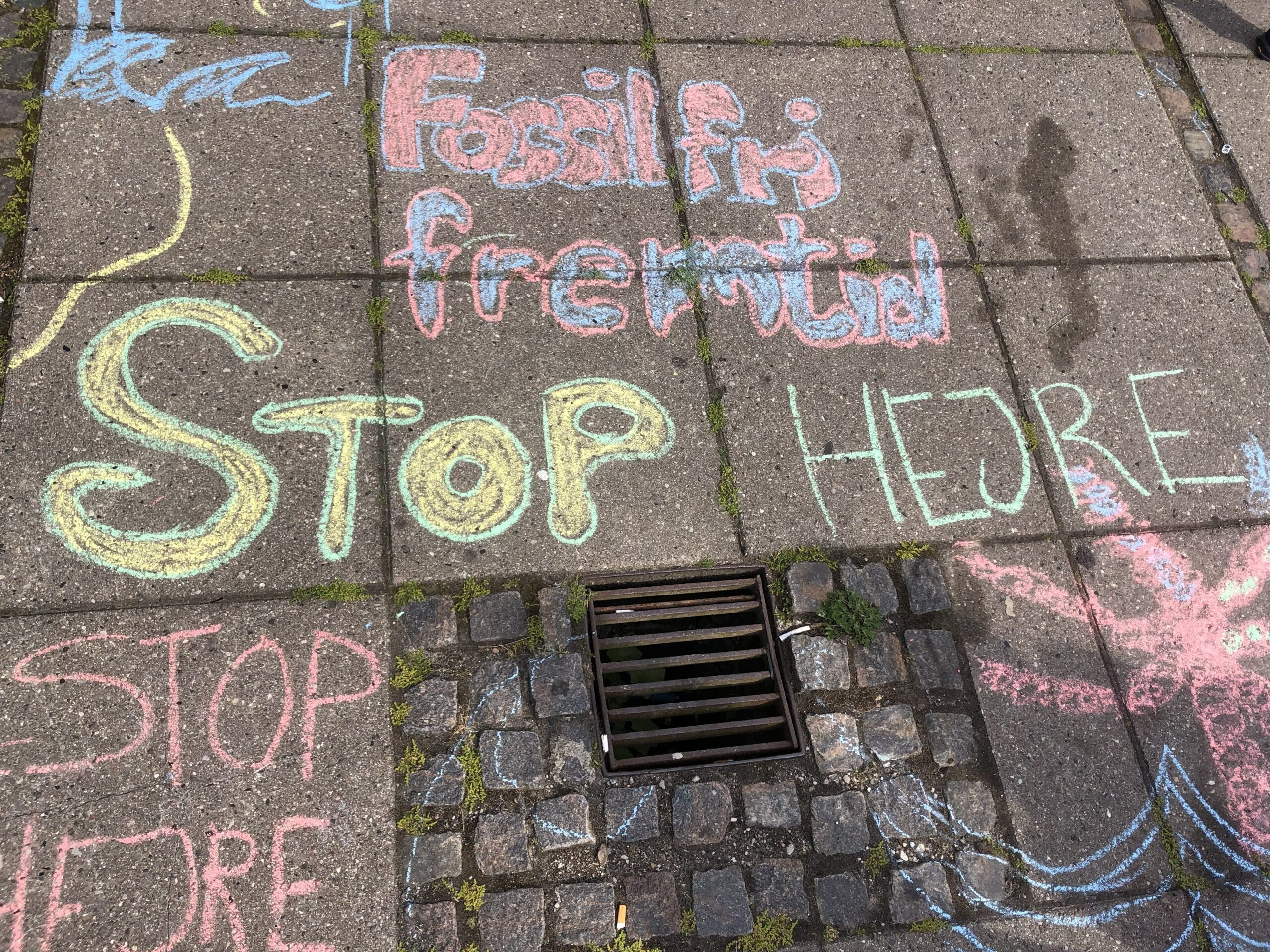 Stop Hejre - kridtkunst